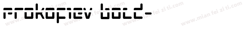 Prokofiev Bold字体转换